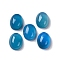 Natural Blue Agate Cabochons, Oval, 8x6x3~3.5mm