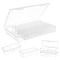 AHANDMAKER 25Pcs Plastic Beads Storage Containers 2 Sizes Transparent Boxes with Latching Lid Bead Holder Plastic Cases for Bracelet Making DIY Jewelry Craft Nail, Office Supplie