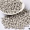 6/0 Opaque Baking Paint Glass Seed Beads, Teardrop, Light Grey, 4.5~5x4x3~3.5mm, Hole: 0.9mm, about 125pcs/10g