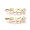 Brass Micro Pave Clear Cubic Zirconia Pendants, Long-Lasting Plated, Word Fuck, Real 18K Gold Plated, 28.6x6.7x2mm, Hole: 4.6x2.6mm