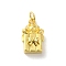 Brass Pendants, with Jump Ring, Real 14K Gold Plated, Box, 16x9.5x4.5mm