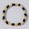 Glass Seed Beads Finger Rings for Women, Black