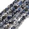 Natural Blue Spot Jasper Beads Strands, Nuggets, Tumbled Stone, 7~13x4.5~10x4.5~10mm, Hole: 1.2mm, about 44~46pcs/strand, 15.08~16.14 inch(38.3~41cm)