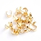 Stainless Steel Snap on Bails, Real 18K Gold Plated, 10x5mm, Inner Size: 8.5mm, Pin: 0.7mm