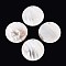 Natural Freshwater Shell Big Pendants, Disc Charms, Seashell Color, 64.5~65x3~4mm, Hole: 3mm