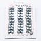 Natural Cultured Freshwater Pearl Beads, Grade 3A, Half Drilled, Rondelle, Dyed, Light Grey, 8.5x7mm, Hole: 0.8mm, about 60pcs/board