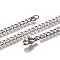 Non-Tarnish Men's Cuban Link Chain Necklaces, Fashionable 304 Stainless Steel Necklaces, with Lobster Claw Clasps, Stainless Steel Color, 23.82 inch(60.5cm), 3.5x1.5mm