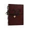 PU Leather Notebook, with Paper Inside, for School Office Supplies, Heart, 215x170mm