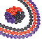 6 Strands 3 Colors Synthetic Turquoise Beads Strands, Dyed, Halloween Pumpkin Jack-O'-Lantern Jack o Lantern, Mixed Color, 15x3.5mm, Hole: 1mm, about 27pcs/strand, 15.35''(39cm), 2 strands/color