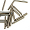 Glass Bugle Beads, Silver Plated, 15x2.5mm, Hole: 0.5mm, about 5000pcs/bag