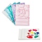 Nail Art Plastic Color Palettes, Nail Art Painting Gel Palette Manicure Tool, Rectangle, Mixed Color, 120x80x12mm, 5pcs/set