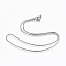 Non-Tarnish 304 Stainless Steel Snake Chain Necklaces, with 304 Stainless Steel Clasps, Stainless Steel Color, 19.9 inch(50.5cm), 1.5mm