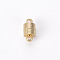 Brass Magnetic Clasps, Column, Nickel Free, Real 18K Gold Plated, 12x6x6mm, Hole: 1.8mm