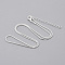 Brass Square Snake Chain Necklace Making, with Lobster Claw Clasps, Silver Color Plated, 18.5 inch(47.2cm), 1mm