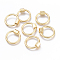 Brass Screw Carabiner Lock Charms, for Necklaces Making, Quick Links, Long-Lasting Plated, Cadmium Free & Lead Free & Nickel Free, Ring, Real 18K Gold Plated, 20x2mm, Screw: 6x5x5mm