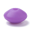 Food Grade Eco-Friendly Silicone Beads, Rondelle, Mauve, 12x6~7mm, Hole: 2mm