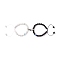 2Pcs 2 Style Magnetic Alloy Heart Charm Bracelets Set, Natural Howlite & Black Onyx & Lampwork Evil Eye Braided Couple Matching Bracelets for Best Friends Lovers, Inner Diameter: 2-1/4~3-1/4 inch(5.7~8.1cm), 1Pc/style