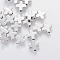 Brass Beads, Cross, Nickel Free, Real Platinum Plated, 8x8x3mm, Hole: 1.5mm