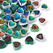 PandaHall 50Pcs 5 Colors Two Tone Glass Beads, Temperature Sensing Color Changing Beads, Heart, Mixed Color, 11.5x12x5.5mm, Hole: 1.2mm,  10pcs/color