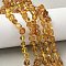 Natural Amber Beads Strands, Nuggets, Tumbled Stone, with Seed Beads, 4.5~6x5~6x5.5~7.5mm, Hole: 0.5mm, about 50pcs/strand, 14.96 inch(38cm)