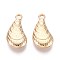 CCB Plastic Pendants, Shell Shape, Light Gold, 29~30x15x6mm, Hole: 3mm