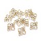 Tibetan Style Links connectors, Cadmium Free & Lead Free , Chinese knot, Antique Golden, 22x18.5x1mm, Hole: 2.5x3mm