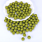 Round Silicone Focal Beads, Dark Olive Green, 15mm, Hole: 2mm