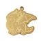 201 Stainless Steel Pendants, Pterosaur Charm, Golden, 21.5x22x1.5mm, Hole: 1mm
