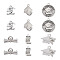 60Pcs 6 Style Tibetan Style Alloy Pendants, Graduation Theme Pendants, DIY Accessories for Jewelry Making, Mixed Shapes, Antique Silver, 13~25x9.5~22x1.5~6.5mm, Hole: 1.5~2.5mm, 10pcs/style