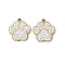 201 Stainless Steel Rhinestone Pendants, with Enamel, Real 18K Gold Plated, Dog, 14x13.5x2mm, Hole: 1.2mm