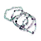 Natural Fluorite Bead Stretch Bracelets, Tumbled Stone, Nuggets, Inner Diameter: 2~2-1/4 inch(5.2~5.6cm)