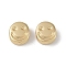 Brass Beads, Cadmium Free & Nickel Free & Lead Free, Smiling Face, Real 18K Gold Plated, 6x5x2.5mm, Hole: 0.8mm