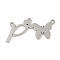 Non-Tarnish 304 Stainless Steel Pendants, Letter & Butterfly Charms, Letter P, 12.5x26.5x0.9mm, Hole: 1.2mm