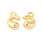 Brass Charms, Real 18K Gold Plated, Letter C, 13x8x4.5mm, hole: 2.5mm