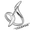 Non-Tarnish Minimalist 304 Stainless Steel Cuff Rings, Wide Band Open Rings