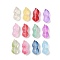 Transparent Glass Beads, Peanut, Baking Paint, Mixed Color, 23x11.5x11mm, Hole: 1.5mm