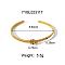 Knot Stainless Steel Cuff Bangles for Women, Real 18K Gold Plated, Inner Diameter: 2-1/8 inch(5.5cm)