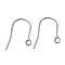 Tarnish Resistant 304 Stainless Steel Ear Wire, with Horizontal Loop, 22x18mm, Hole: 2.2mm
