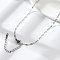 Non-Tarnish 304 Stainless Steel Dapped Chain Necklace for Men Women, Stainless Steel Color, 15.51 inch(39.4cm)