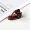 Natural Mahogany Obsidian Sculpture Display Decorations, for Home Office Desk, Dragon Head, 36.5~38x20.5x20.5~22.5mm