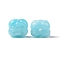 Opaque Epoxy Resin Beads, Clover, Deep Sky Blue, 10x9x8mm, Hole: 1.2mm