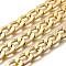 Aluminium Curb Chains, with Spool, Unwelded, Golden, 16x11x3mm, about 32.81 Feet(10m)/Roll