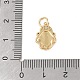 Латунные микропаве прозрачные подвески с фианитом KK-E111-31J-G-3