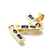 Латунные микропаве прозрачные подвески с фианитом KK-G521-01G-Z-01-2