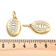 Подвески из латуни с прозрачным фианитом KK-U009-01B-G-3