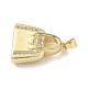 Латунные микро проложить кубического циркония подвески KK-L239-039G-2
