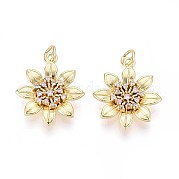 Латунные микро проложить кубического циркония подвески KK-T071-95G
