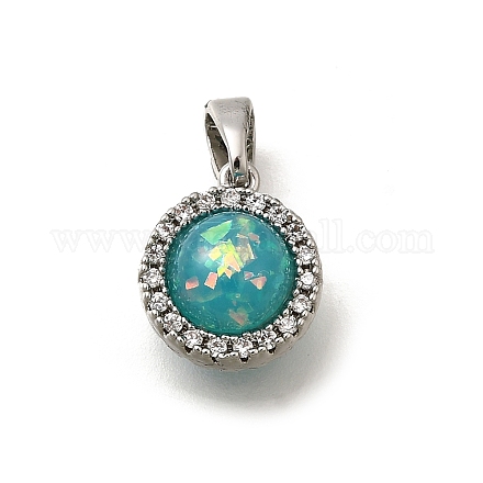 Латунные микро проложить кубического циркония подвески KK-K398-27P-02-1
