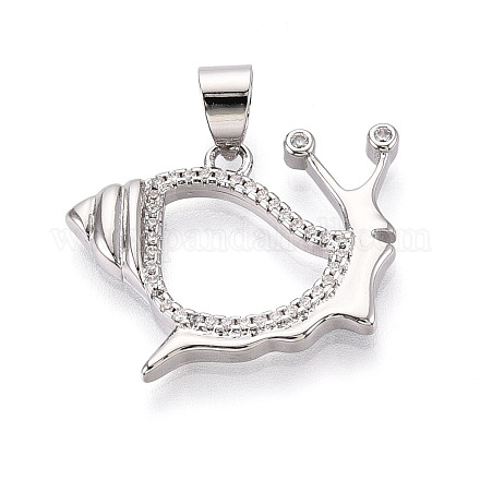 Латунные микропаве прозрачные подвески с фианитом KK-N268-56P-1