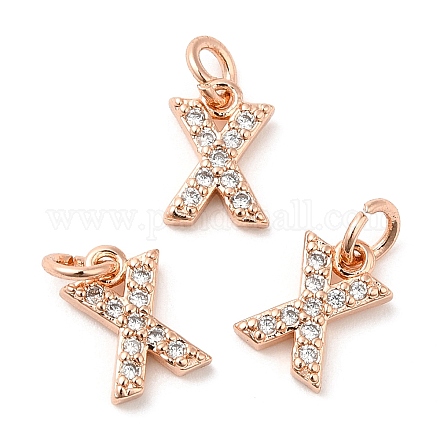 Латунь микро проложит класс Aaa кубического циркония подвески ZIRC-P067-11RG-X-NR-1
